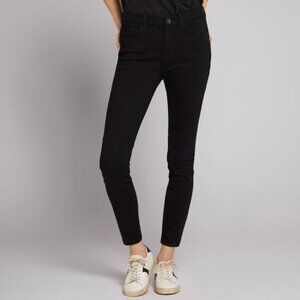 Current/Elliott The Skinny Jett Black Velvet Medium Rise Jeans women's 31 (34")